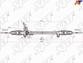 8 749 р. Рейка рулевая LHD SAT Mazda CX-5 KF (2016-2024)  с доставкой в г. Екатеринбург. Увеличить фотографию 1