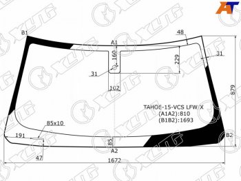 Стекло лобовое (Датчик дождя) XYG Cadillac Escalade GMTK2 джип 5 дв. короткая база (2015-2020)