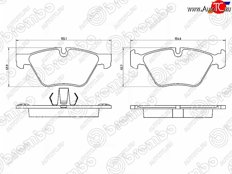 5 449 р. Колодки тормозные передние FL-FR SAT BMW 5 серия F10 седан дорестайлинг (2009-2013)  с доставкой в г. Екатеринбург