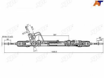 Рейка рулевая с ГУР LHD SAT Nissan Almera G15 седан (2012-2019)