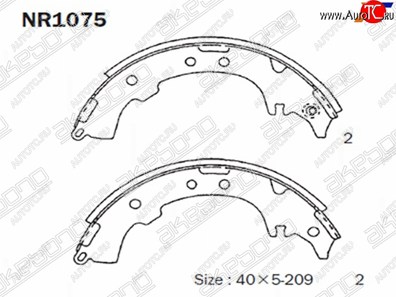 2 049 р. Колодки тормозные зад барабанные RR SAT  Toyota Gaia  XM10 - Rush  J200  с доставкой в г. Екатеринбург