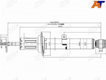 Стойка передняя LH SAT Toyota Mark X X120 (2004-2009)