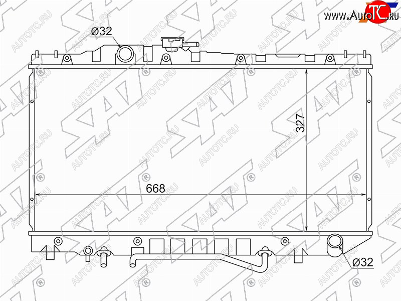 7 199 р. Радиатор SAT  Toyota Corona  T190 (1992-1994) седан дорестайлинг  с доставкой в г. Екатеринбург