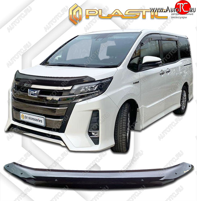 1 839 р. Дефлектор капота (Япония) CA-Plastic Toyota Noah 3 дорестайлинг (2014-2017) (classic черный, без надписи)  с доставкой в г. Екатеринбург