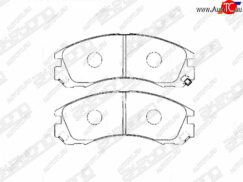 2 369 р. Колодки тормозные перед FR-FL SAT Mitsubishi Outlander CU (2003-2009)  с доставкой в г. Екатеринбург