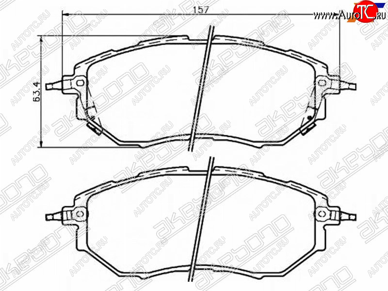 2 999 р. Колодки тормозные перед FL-FR SAT  Subaru Legacy  BH/BE12 (1998-2003) универсал  с доставкой в г. Екатеринбург