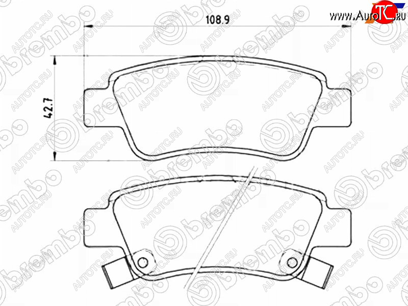 3 699 р. Колодки тормозные задние RH-LH SAT Honda CR-V RE1,RE2,RE3,RE4,RE5,RE7 рестайлинг (2009-2012)  с доставкой в г. Екатеринбург