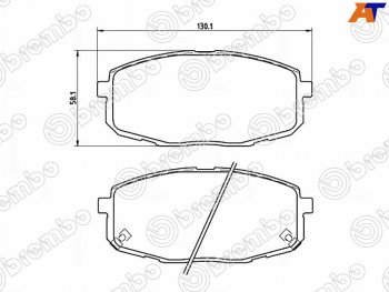 2 999 р. Колодки тормозные передние FL-FR SAT Hyundai I30 3 PD универсал (2017-2020)  с доставкой в г. Екатеринбург. Увеличить фотографию 1