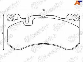 Колодки тормозные передние FL-FR SAT Mercedes-Benz S class W222 седан гибрид дорестайлинг (2013-2017)