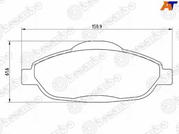 Колодки тормозные перед FL-FR SAT Peugeot 308 T9 универсал дорестайлинг (2014-2017)