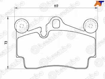 Колодки тормозные задние RH-LH SAT       Audi (Ауди) Q7 (Ку7) ( 4L,  4M) (2005-2022), Volkswagen (Волксваген) Touareg (Туарек) ( GP,  NF,  CR) (2002-2024)