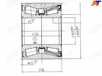 1 379 р. Подшипник задней ступицы SAT  Ford Focus (1), Mazda 2/Demio (DY,  DE,  DJ IV), Verisa (DC)  с доставкой в г. Екатеринбург. Увеличить фотографию 1