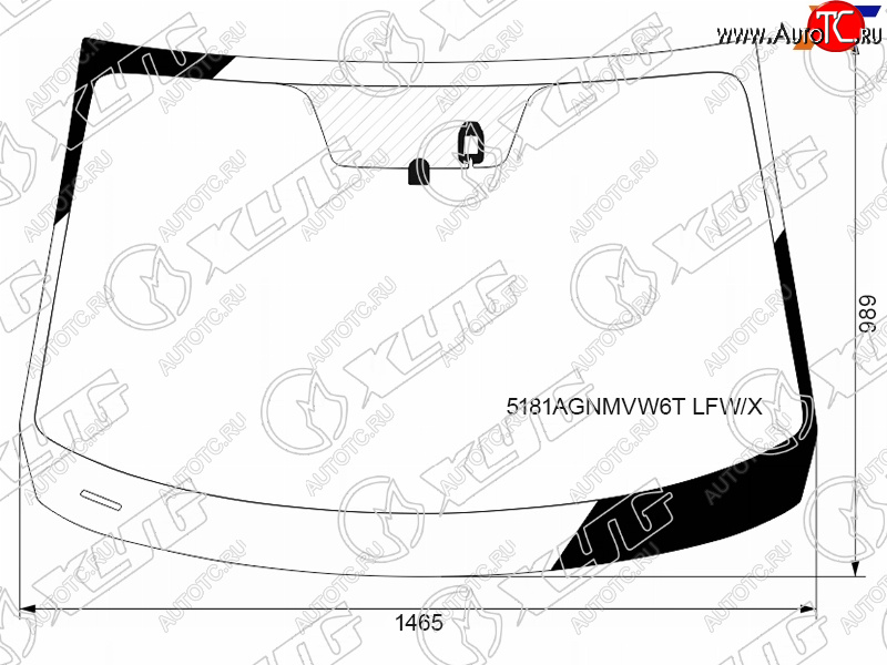 7 349 р. Стекло лобовое (Датчик дождя) XYG  Mazda 3/Axela  BM (2016-2019) рестайлинг седан, рестайлинг, хэтчбэк  с доставкой в г. Екатеринбург