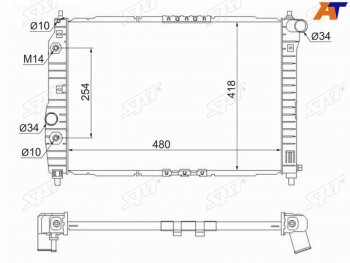 5 489 р. Радиатор SAT Chevrolet Aveo T200 седан (2003-2008)  с доставкой в г. Екатеринбург. Увеличить фотографию 2