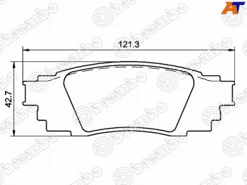 Копируемое: Колодки тормозные задние LH-RH SAT Lexus RX450 AL20 дорестайлинг (2015-2019)