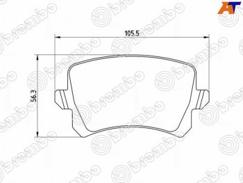 Колодки тормозные LH-RH SAT  Audi A3 8PA хэтчбэк 5 дв. дорестайлинг (2003-2005)