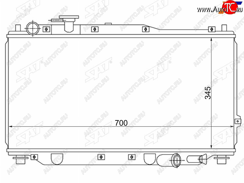 5 199 р. Радиатор охлаждающей жидкости SAT   KIA Sephia - Spectra  с доставкой в г. Екатеринбург