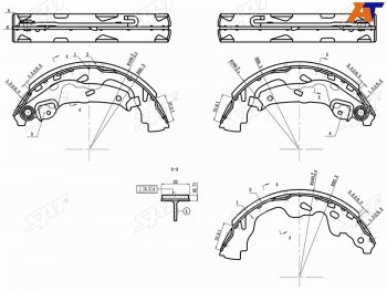 1 169 р. Колодки тормозные барабанные задние RH-LH SAT Suzuki Swift ZC дорестайлинг, хэтчбэк 5 дв. (2003-2008)  с доставкой в г. Екатеринбург. Увеличить фотографию 1