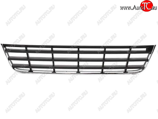 1 229 р. Центральная решетка переднего бампера (пр-во Китай) BODYPARTS Volkswagen Passat B6 универсал (2005-2010) (молдинг хром)  с доставкой в г. Екатеринбург