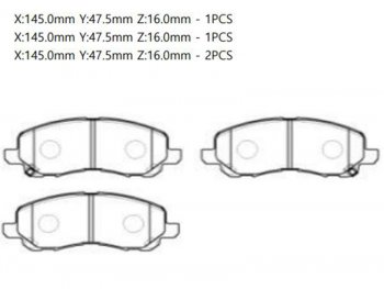 Колодки тормозные перед FR-FL SAT Mitsubishi Outlander CW0W дорестайлинг (2005-2010)