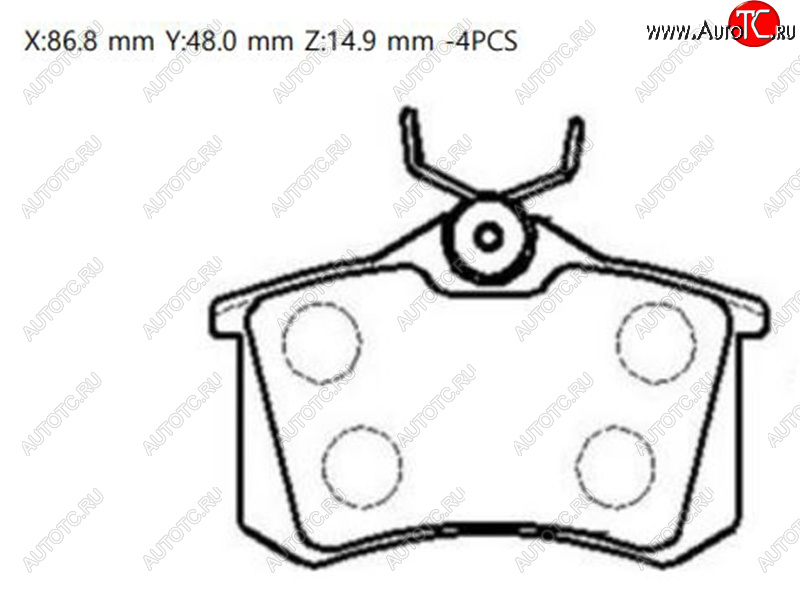 1 499 р. Колодки тормозные зад RH-LH SAT  Audi A4 (B6,  B7), A6 (C5), Renault Fluence, Skoda Fluence, Volkswagen Scirocco (дорестайлинг,  рестайлинг)  с доставкой в г. Екатеринбург