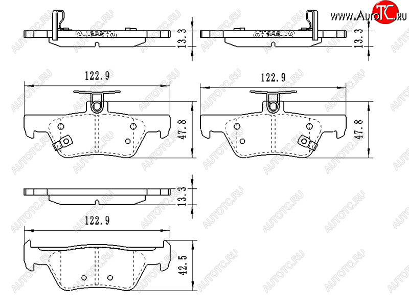 1 199 р. Колодки тормозные задние RH-LH SAT  Honda Fit ( 3 GP,GK,  4 GR) (2017-2022) 2-ой рестайлинг, дорестайлинг  с доставкой в г. Екатеринбург