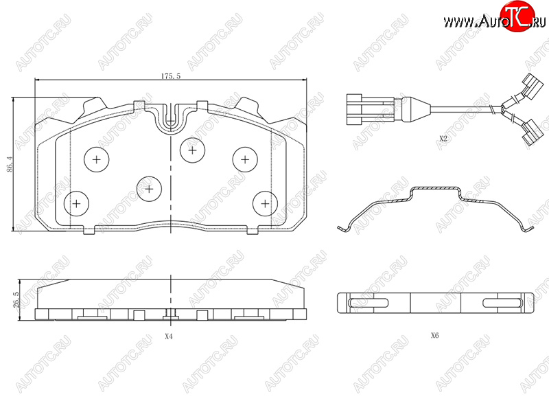 3 999 р. Колодки тормозные перед FL-FR SAT  ГАЗ ГАЗель Next ( A21,A22, С41, С42,  A21,A22, С41, С42, Фермер,  A60,A63, A64,  A62,А65,  A31,A32, C45, C46) - ГАЗель NEXT Citiline  А68 (система Wabco PA с датчиком)  с доставкой в г. Екатеринбург