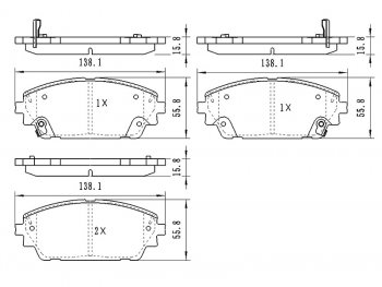 1 079 р. Колодки тормозные перед FL-FR SAT  Mazda 3/Axela  BP (2019-2024) седан, хэтчбэк  с доставкой в г. Екатеринбург. Увеличить фотографию 1