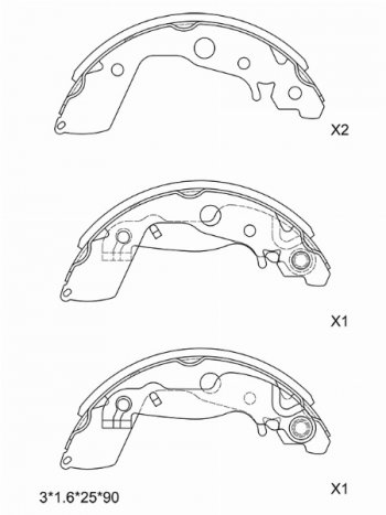 2 999 р. Колодки тормозные задние SAT RH-LH  Mazda 2/Demio  DE (2007-2014) дорестайлинг, рестайлинг  с доставкой в г. Екатеринбург. Увеличить фотографию 1