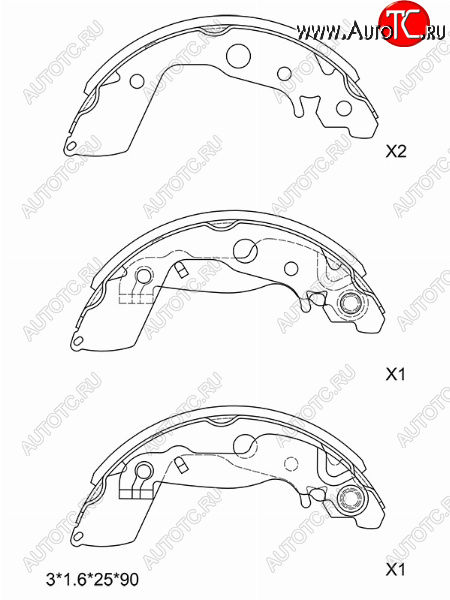 2 999 р. Колодки тормозные задние SAT RH-LH  Mazda 2/Demio  DE (2007-2014) дорестайлинг, рестайлинг  с доставкой в г. Екатеринбург