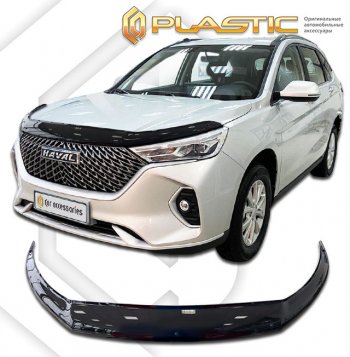 2 479 р. Дефлектор капота (РФ) CA-Plastic Exclusive  Haval M6 (2021-2024) (classic черный, без надписи)  с доставкой в г. Екатеринбург. Увеличить фотографию 1