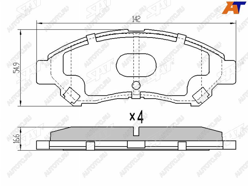 2 449 р. Колодки тормозные передние FR-FL SAT  Toyota Town Ace  s400 (2008-2020) дорестацлинг  с доставкой в г. Екатеринбург