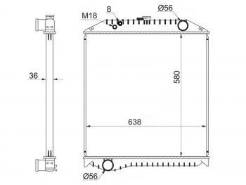 Радиатор SAT Hino (Хино) Ranger (Ренджер) ( 4,  5) (1989-2017) 4, 5