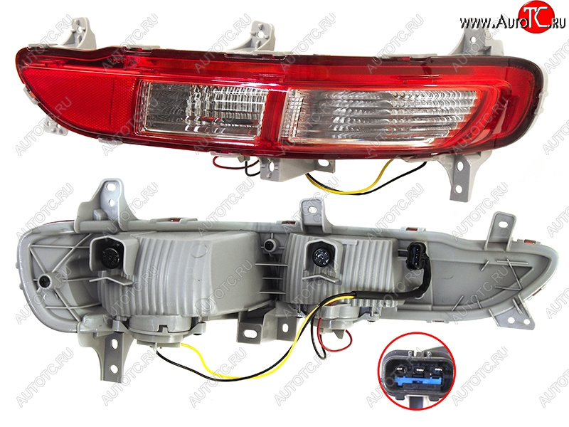 3 299 р. Правый фонарь в задний бампер SAT  KIA Sportage  4 QL (2016-2018) дорестайлинг  с доставкой в г. Екатеринбург