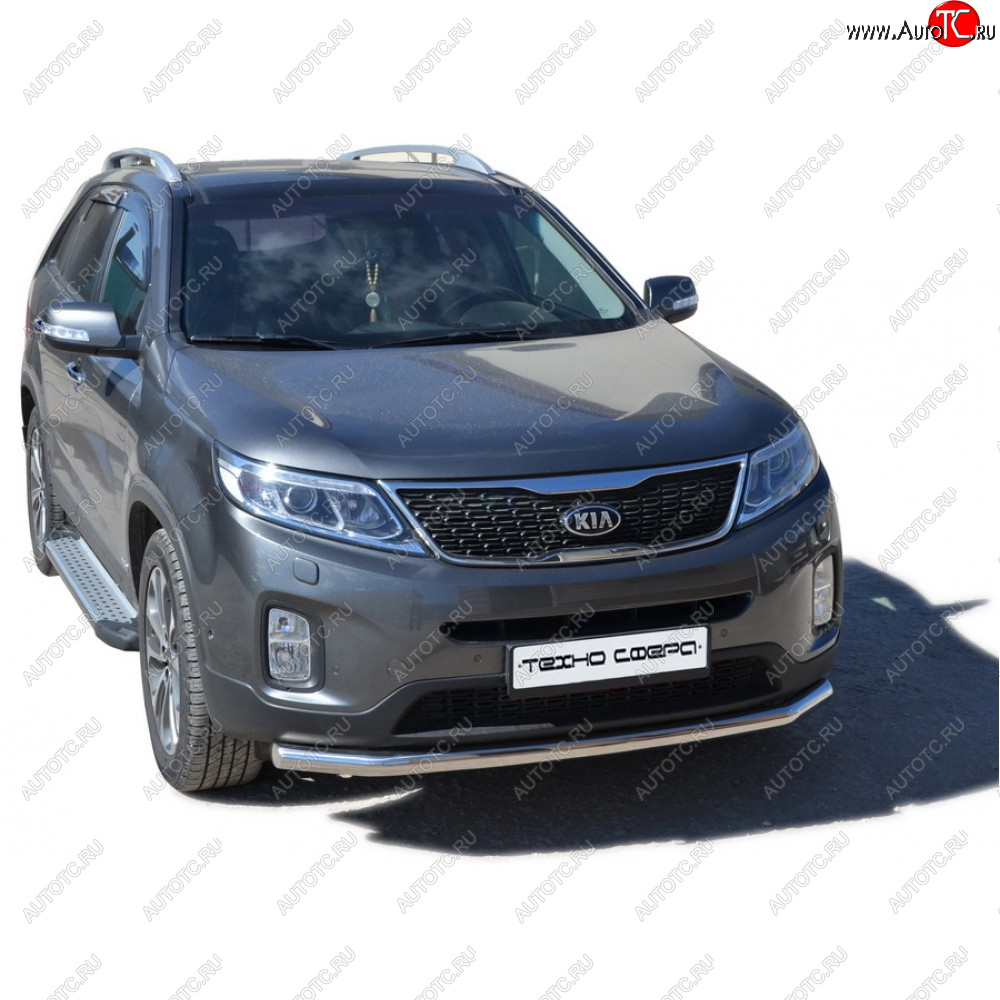 27 799 р. Пороги бумер алюминиевые с резинкой, Техно Сфера KIA Sorento BL дорестайлинг (2002-2006) (Черный глянец)  с доставкой в г. Екатеринбург