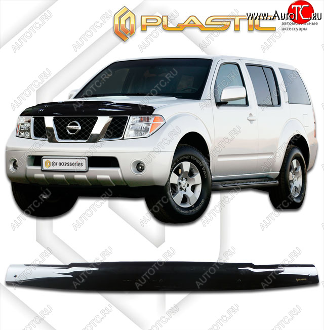 1 839 р. Дефлектор капота CA-Plastic  Nissan Terrano2  R20 (1999-2006) 2-ой рестайлинг (Classic черный)  с доставкой в г. Екатеринбург