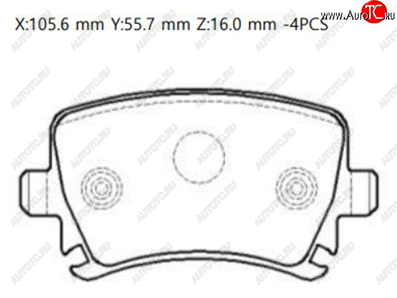 2 399 р. Колодки тормозные зад LH-RH SAT  Haval F7, F7x, Skoda Octavia (A5), Superb (B6 (3T),  B6 (3T5),  (B6) 3T), Yeti  с доставкой в г. Екатеринбург