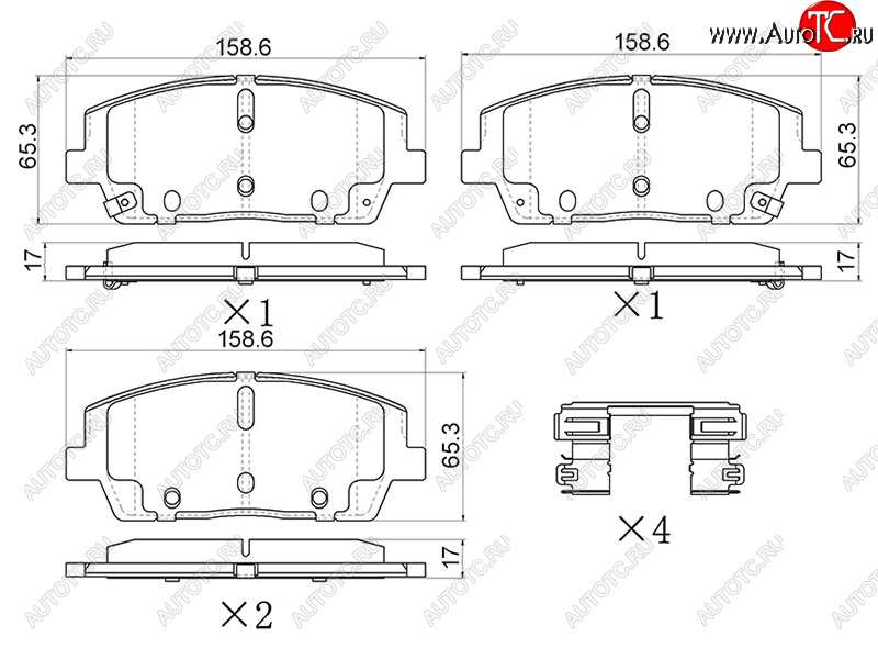 1 969 р. Колодки тормозные передние FR-FL SAT   Hyundai Palisade  LX2 (2018-2022), Hyundai Santa Fe  TM (2018-2022), KIA Sorento ( UM/Prime,  MQ4) (2014-2022)  с доставкой в г. Екатеринбург