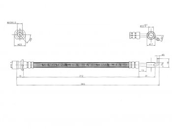 Шланг тормозной задний RH SAT Nissan Qashqai +2 1 J10 дорестайлинг (2008-2010)