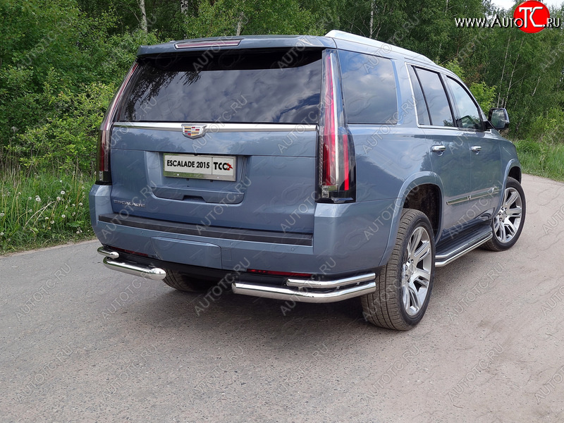 6 249 р. Рамка гос. номера ТСС Тюнинг  Cadillac Escalade  GMTK2 джип 5 дв. (2015-2020) короткая база (нержавейка)  с доставкой в г. Екатеринбург