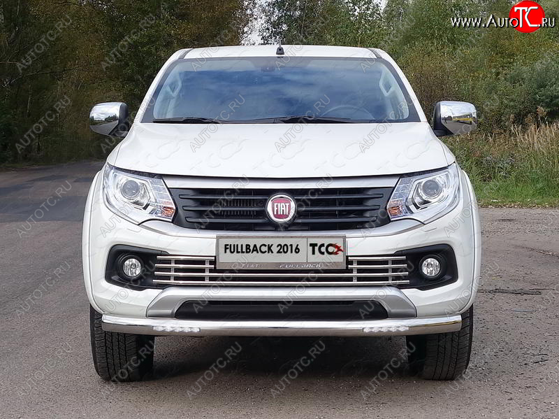 6 249 р. Рамка гос. номера ТСС Тюнинг  Fiat Fullback (2016-2018) (нержавейка)  с доставкой в г. Екатеринбург