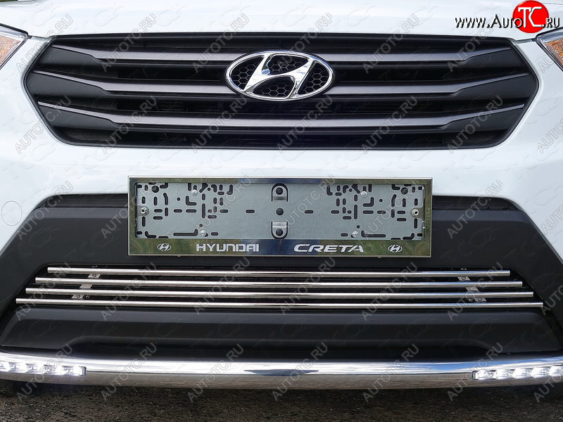 6 249 р. Рамка гос. номера ТСС Тюнинг  Hyundai Creta  GS (2015-2019) дорестайлинг (нержавейка)  с доставкой в г. Екатеринбург