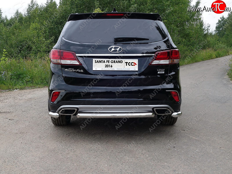 6 249 р. Рамка гос. номера ТСС Тюнинг  Hyundai Grand Santa Fe  1 DM (2016-2018) рестайлинг (нержавейка)  с доставкой в г. Екатеринбург