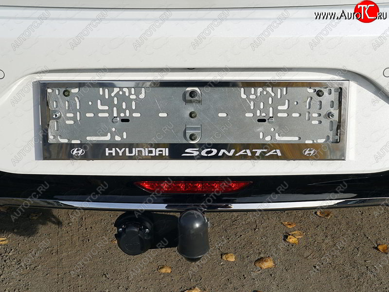 6 249 р. Рамка гос. номера ТСС Тюнинг  Hyundai Sonata  DN8 (2019-2022) (нержавейка)  с доставкой в г. Екатеринбург