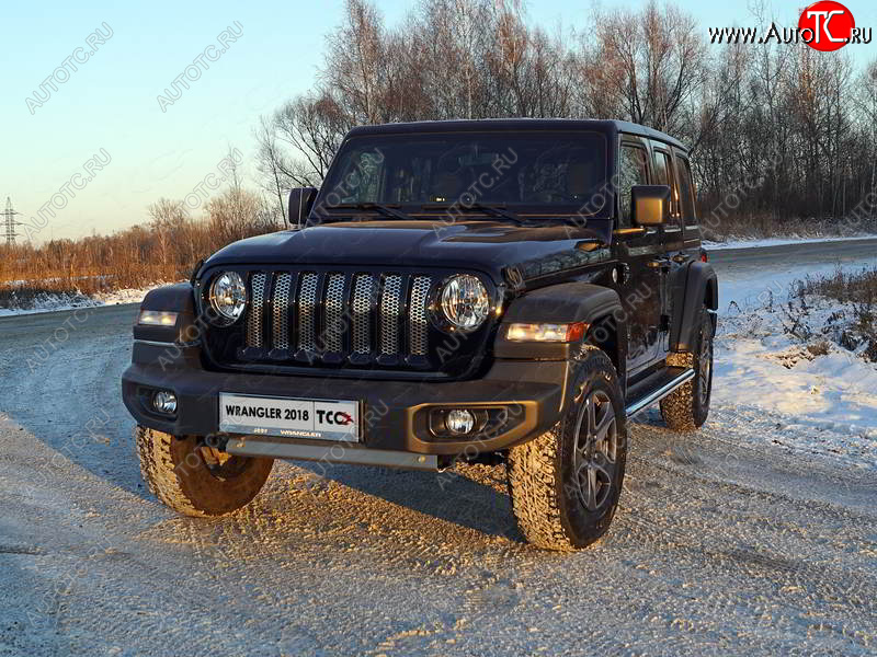 6 249 р. Рамка гос. номера (5 дв.) ТСС Тюнинг  Jeep Wrangler  JL (2018-2024) (нержавейка)  с доставкой в г. Екатеринбург