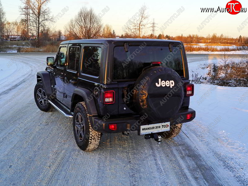 6 249 р. Рамка гос. номера ТСС Тюнинг Jeep Wrangler JL (2018-2024) (нержавейка)  с доставкой в г. Екатеринбург