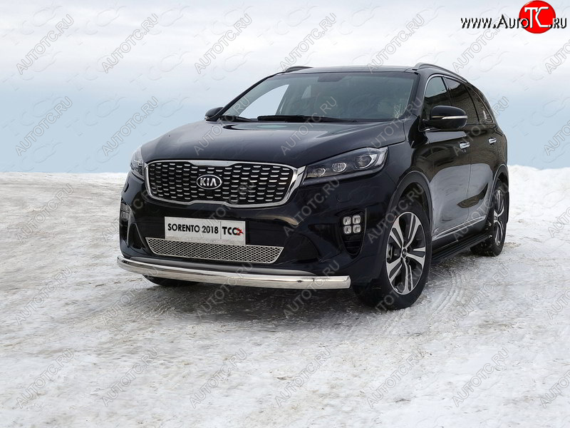 6 249 р. Рамка гос. номера ТСС Тюнинг  KIA Sorento  UM/Prime (2018-2020) рестайлинг (нержавейка)  с доставкой в г. Екатеринбург