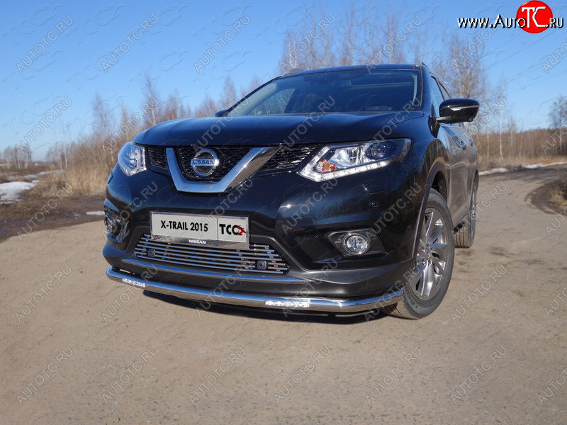 6 249 р. Рамка гос. номера ТСС Тюнинг  Nissan X-trail  3 T32 (2013-2018) дорестайлинг (нержавейка)  с доставкой в г. Екатеринбург