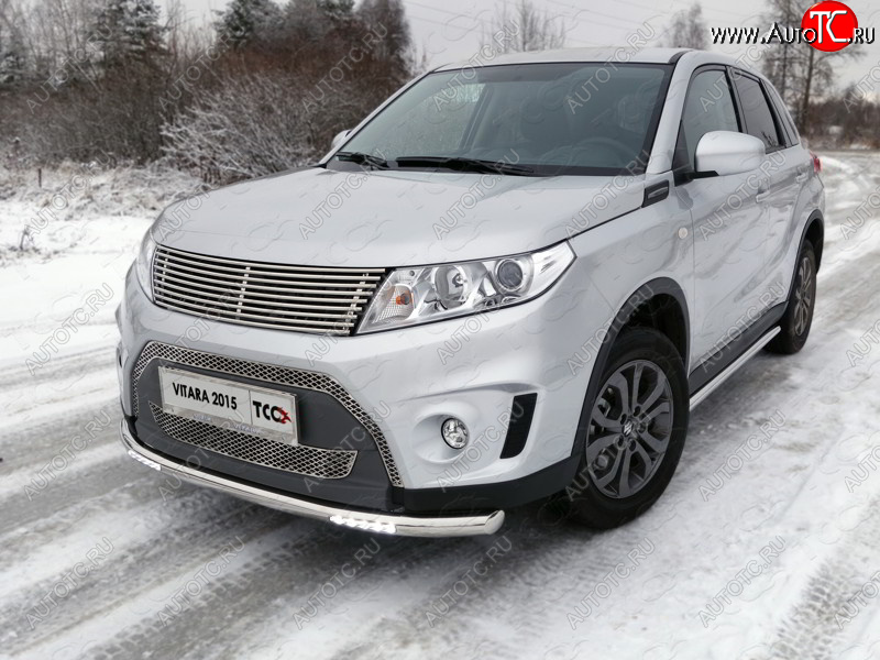 4 399 р. Рамка гос. номера ТСС Тюнинг  Suzuki Vitara  LY (2015-2019) дорестайлинг (нержавейка)  с доставкой в г. Екатеринбург