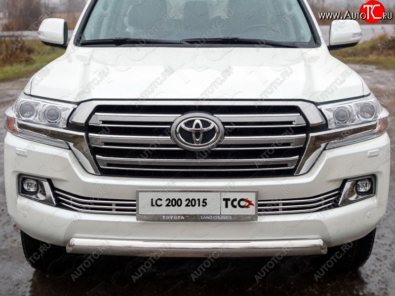 6 249 р. Рамка гос. номера ТСС Тюнинг  Toyota Land Cruiser  200 (2015-2021) 2-ой рестайлинг (нержавейка)  с доставкой в г. Екатеринбург